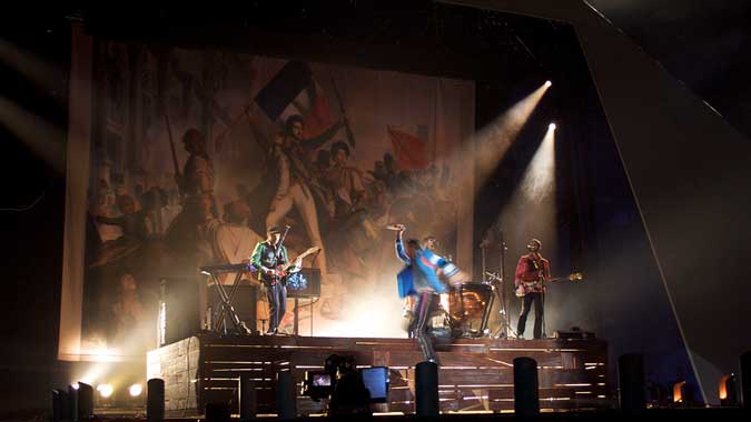 Brit Awards 2009. Earls Court, London. Design: Nicoline Refsing, Rockart Design. Coldplay.