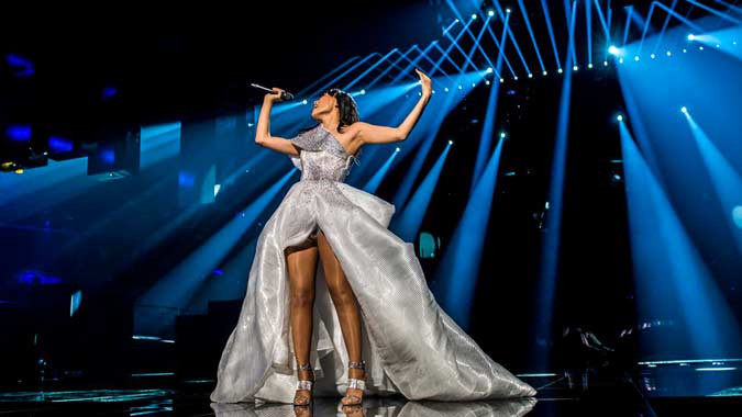 Eurovision 2016. Australia - Dami Im Performance. Creative Direction: Nicoline Refsing, Rockart Design