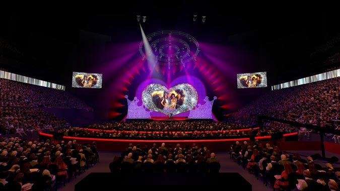 National Television Awards 2012. O2 Arena. Production Design: Nicoline Refsing, Rockart Design. Renders.
