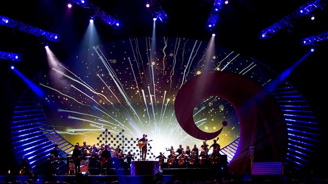 National Television Awards 2012. O2 Arena, London. Production Design: Nicoline Refsing, Rockart Design. Matt Cardle.