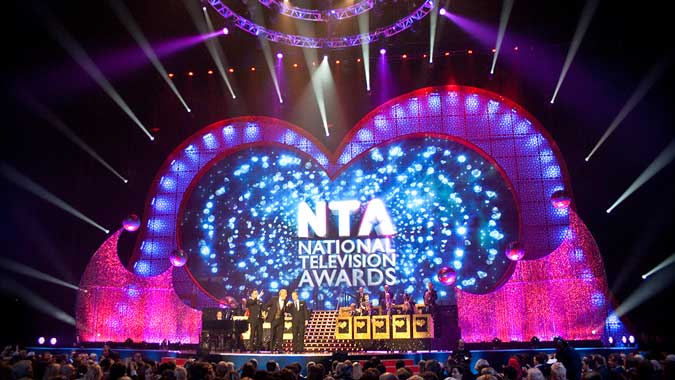 National Television Awards 2012. O2 Arena, London. Production Design: Nicoline Refsing, Rockart Design. Bruce Forsyth, Ant and Dec.
