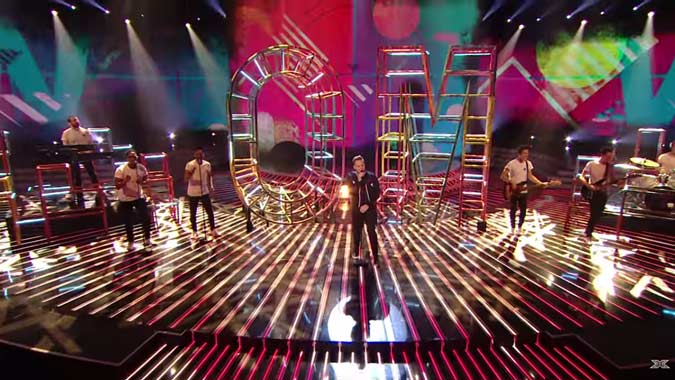 Olly Murs Performance on X-Factor 2016. Nicoline Refsing, Rockart Design.