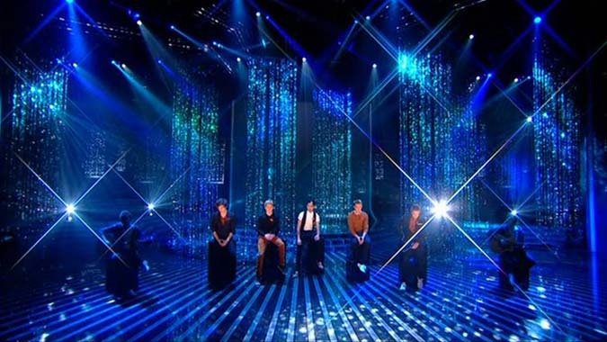 One Direction Performance on X-Factor UK 2012. Set Design: Nicoline Refsing.