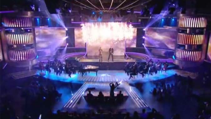 X-Factor 2011 - Professor Green & Emile Sande Performance. Show / Creative Direction and Design: Nicoline Refsing, Rockart Design.