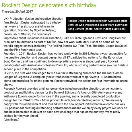 LSI: Rockart Design celebrates sixth birthday