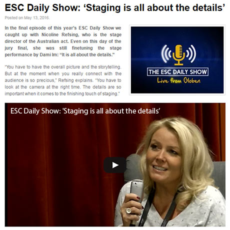 Eurovision 2016 - ESC Daily Show: 'Staging is all about the details'