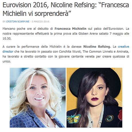 Eurovision 2016 - Eurofestival News: Francesca Michielin will surprise
