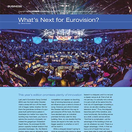Lighting & Sound America: What's next for Eurovision?
